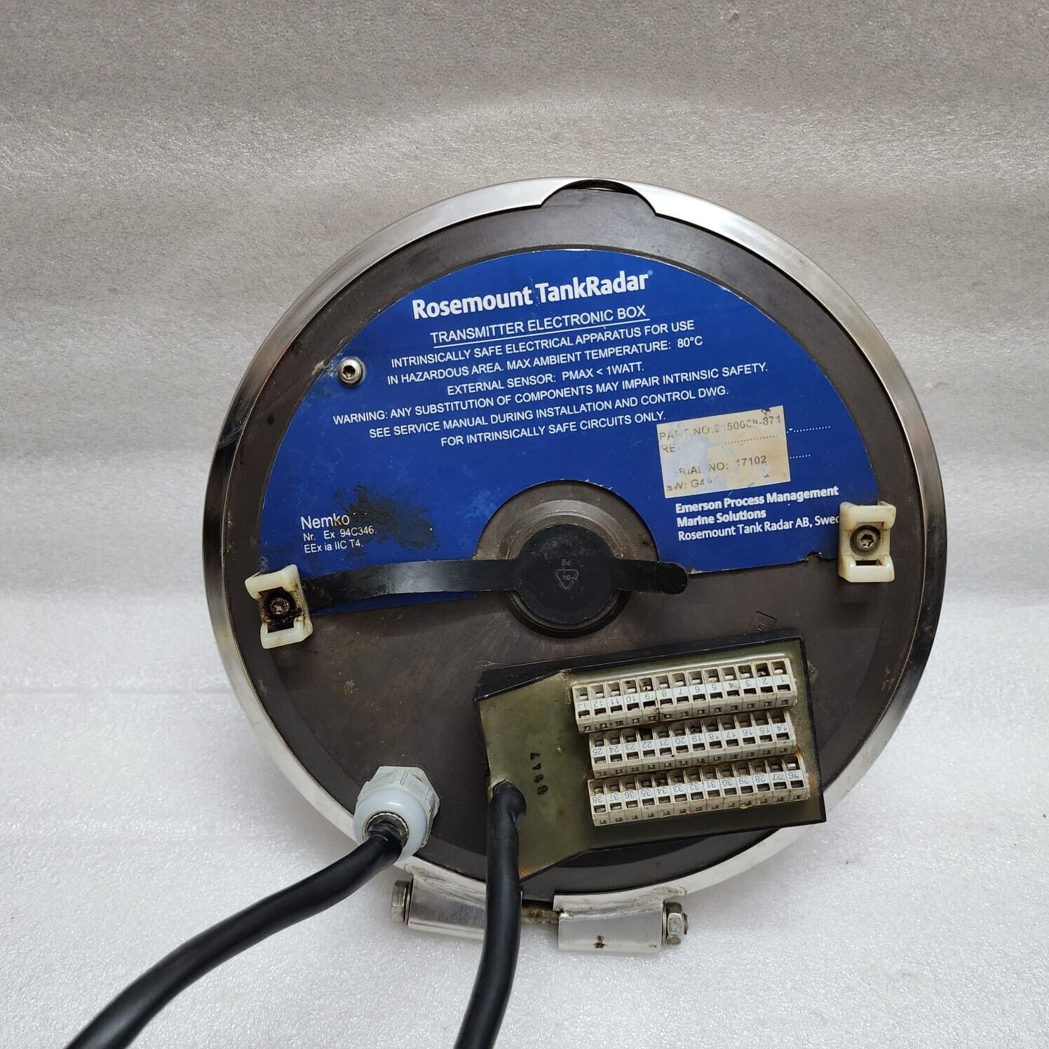 EMERSON ROSEMOUNT 9150068-871 TANKRADAR ELECTRONIC TRANSMITTER