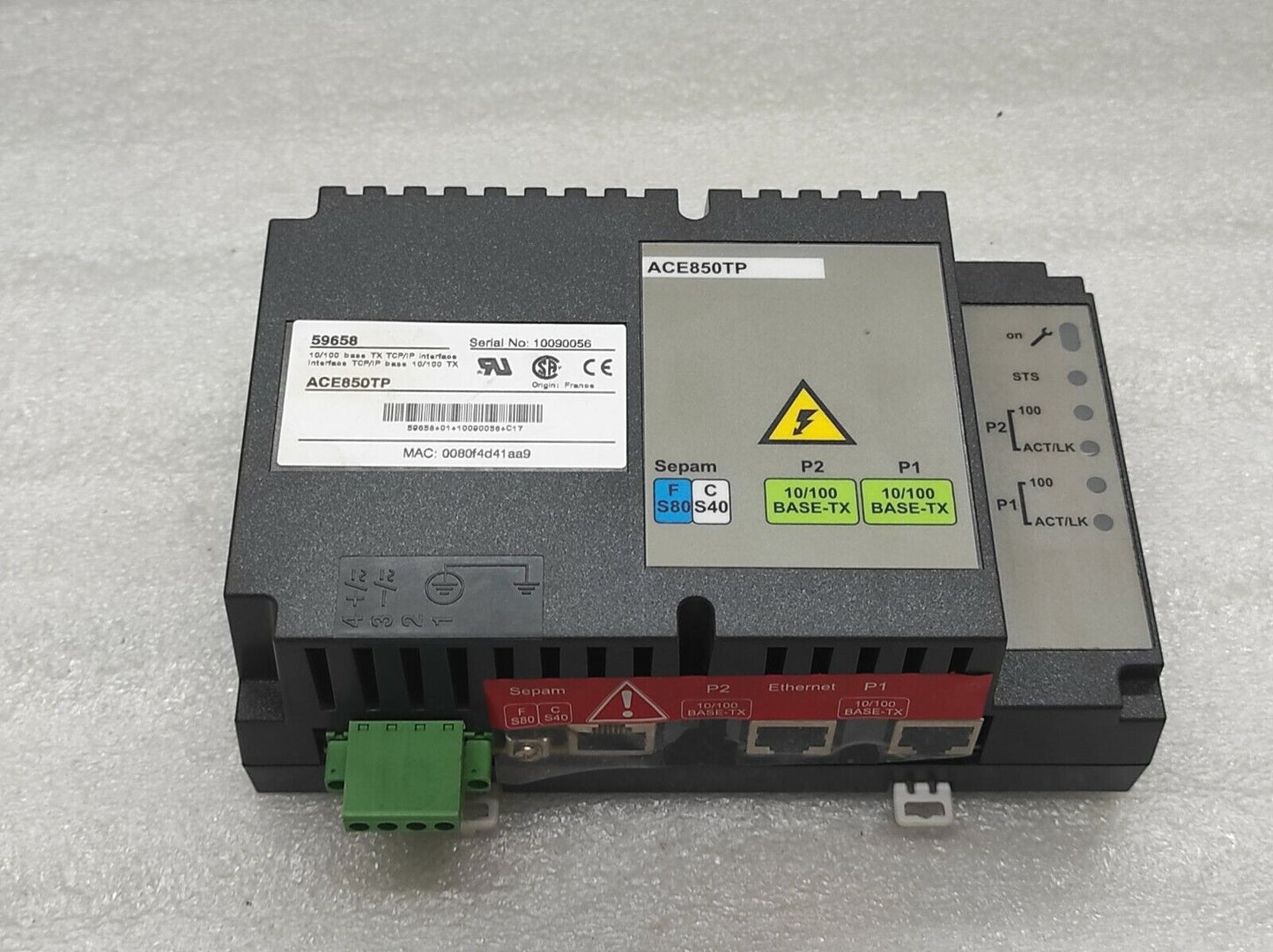 SE 59658 ETHERNET PORTS INTERFACE 10/100 BASE TX ACE850TP