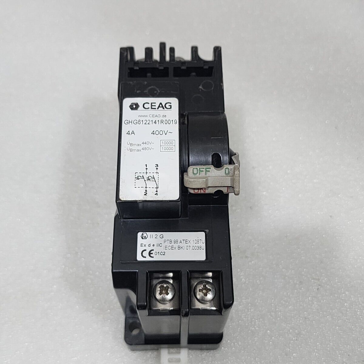 CEAG GHG6122141R0019 4A 2-POLE BREAKER/SAFETY DIODE