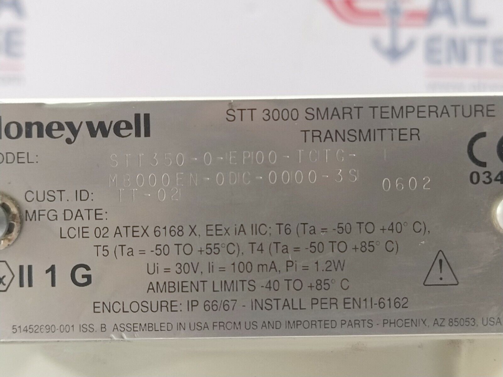 HONEYWELL STT350-0-EP00-TCTC-MB000EN-0DC-0000-3S TEMPERATURE TRANSMITTER
