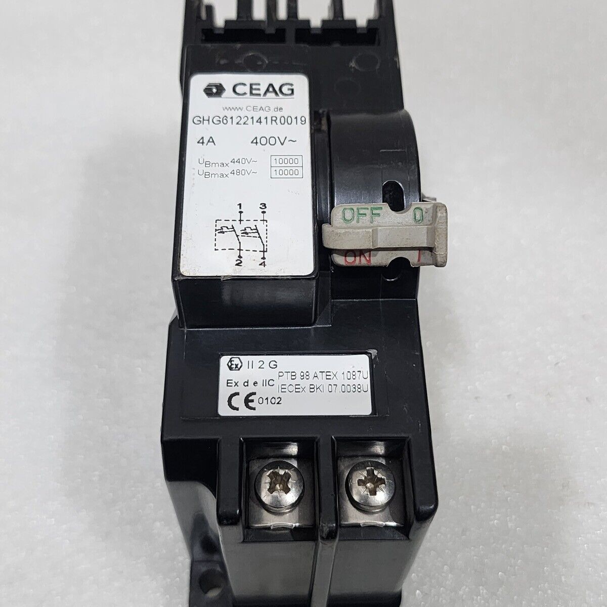 CEAG GHG6122141R0019 4A 2-POLE BREAKER/SAFETY DIODE