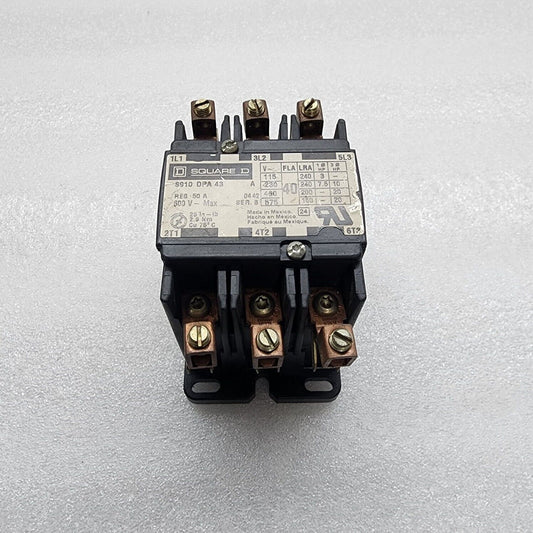 SQUARE D 8910DPA43 3-POLE DEFINITE PURPOSE CONTACTOR 40A