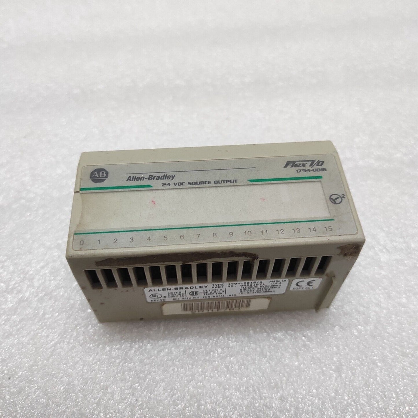 ALLEN BRADLEY CAT 1794-OB16 FLEX I/O 16 SOURCE OUTPUT MODULE 96221871