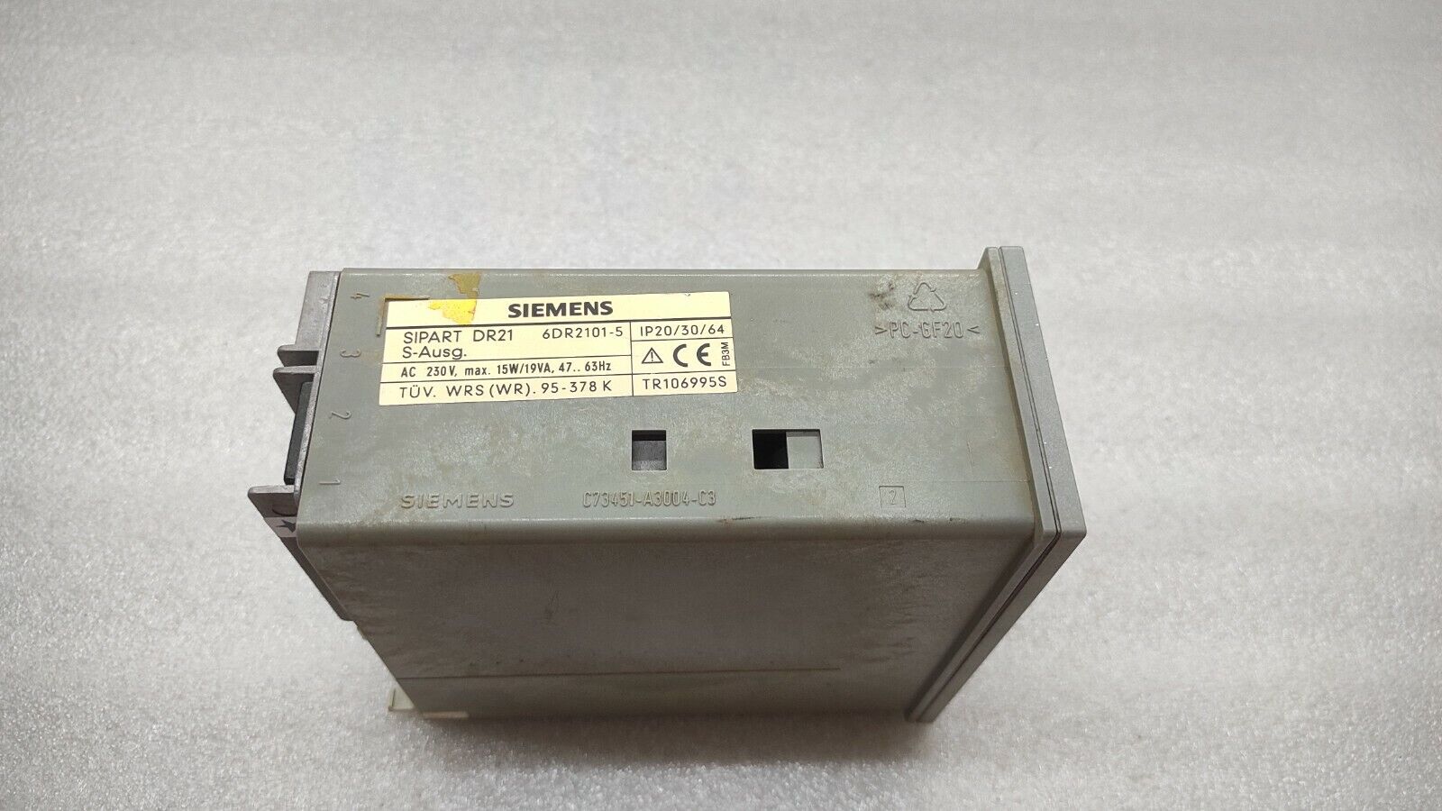 SIEMENS SIPART DR21 PROCESSOR CONTROLLER 6DR2101-5 230VAC