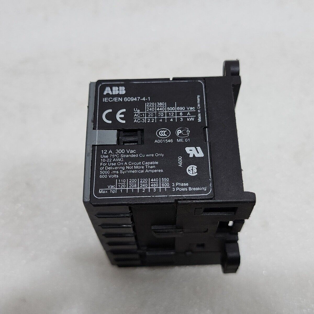 ABB CA6-11N-F AUXILIARY CONTACT B6-30-01-F