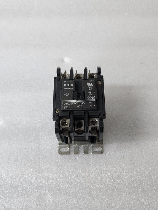 EATON D1C25DNY164A 3-POLE CONTACTOR 40A COIL VOLTAGE 110-120V