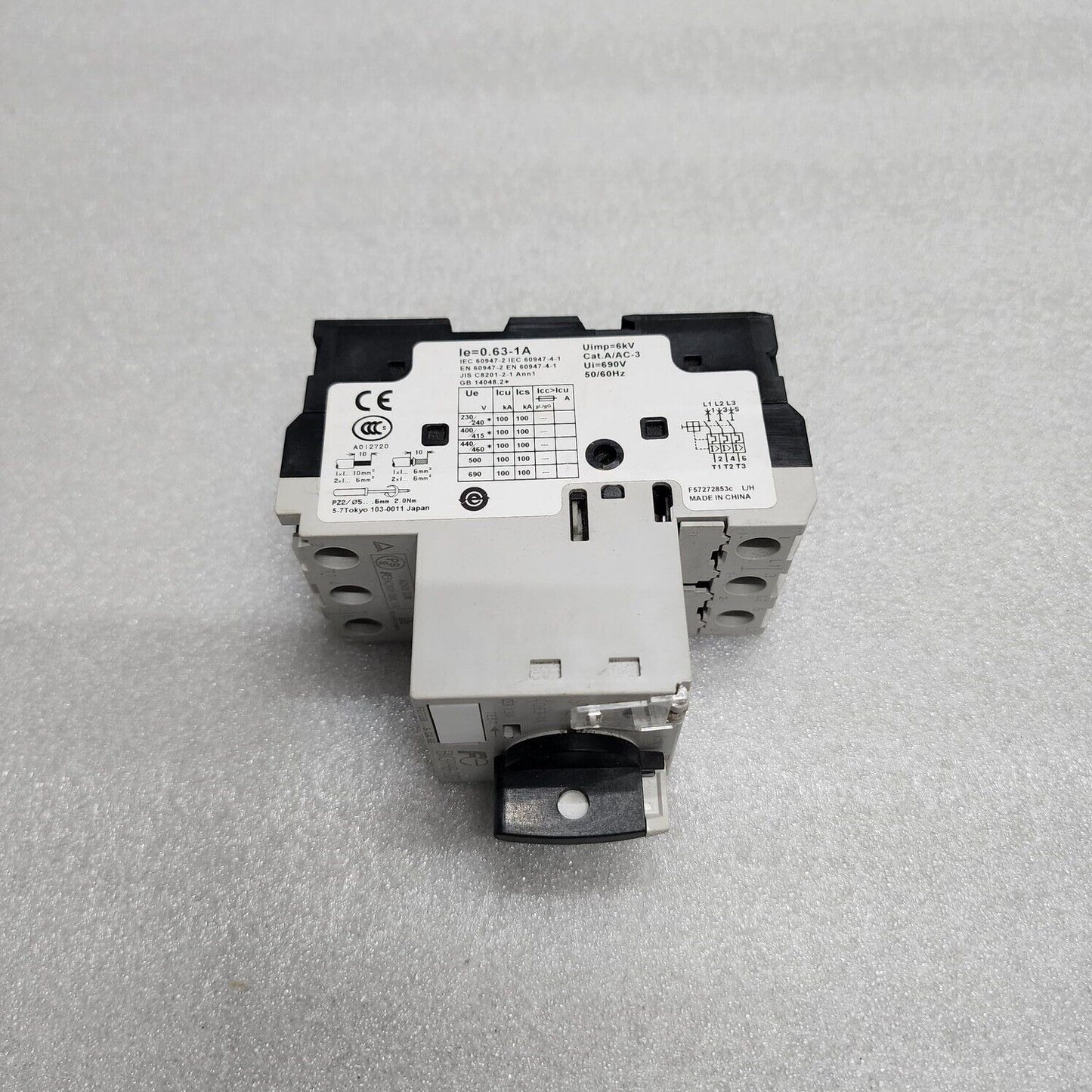 FUJI ELECTRIC BM3RHB-001 MANUAL MOTOR STARTER 0.63-1A