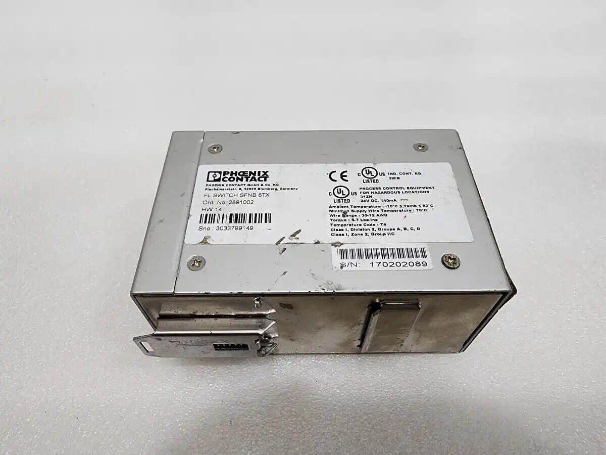 PHOENIX CONTACT FL SWITCH SFNB 8TX INDUSTRIAL ETHERNET SWITCH 2891002