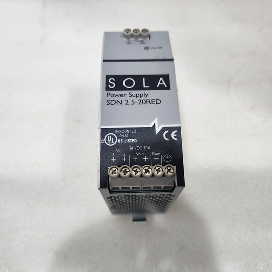 EMERSON SOLA SDN 2.5-20 RED POWER SUPPLY 24VDC 20A