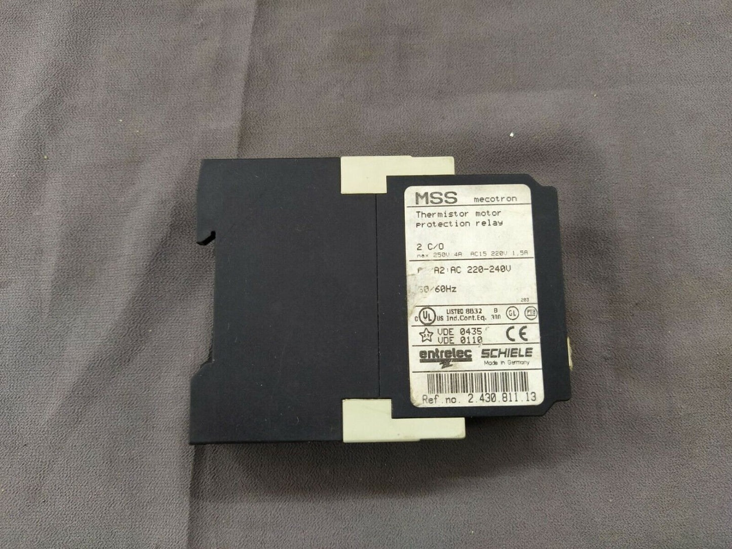 Schiele MSS Mecotron Thermistor Motor Protection Relay 2-430-811-13 220-240V