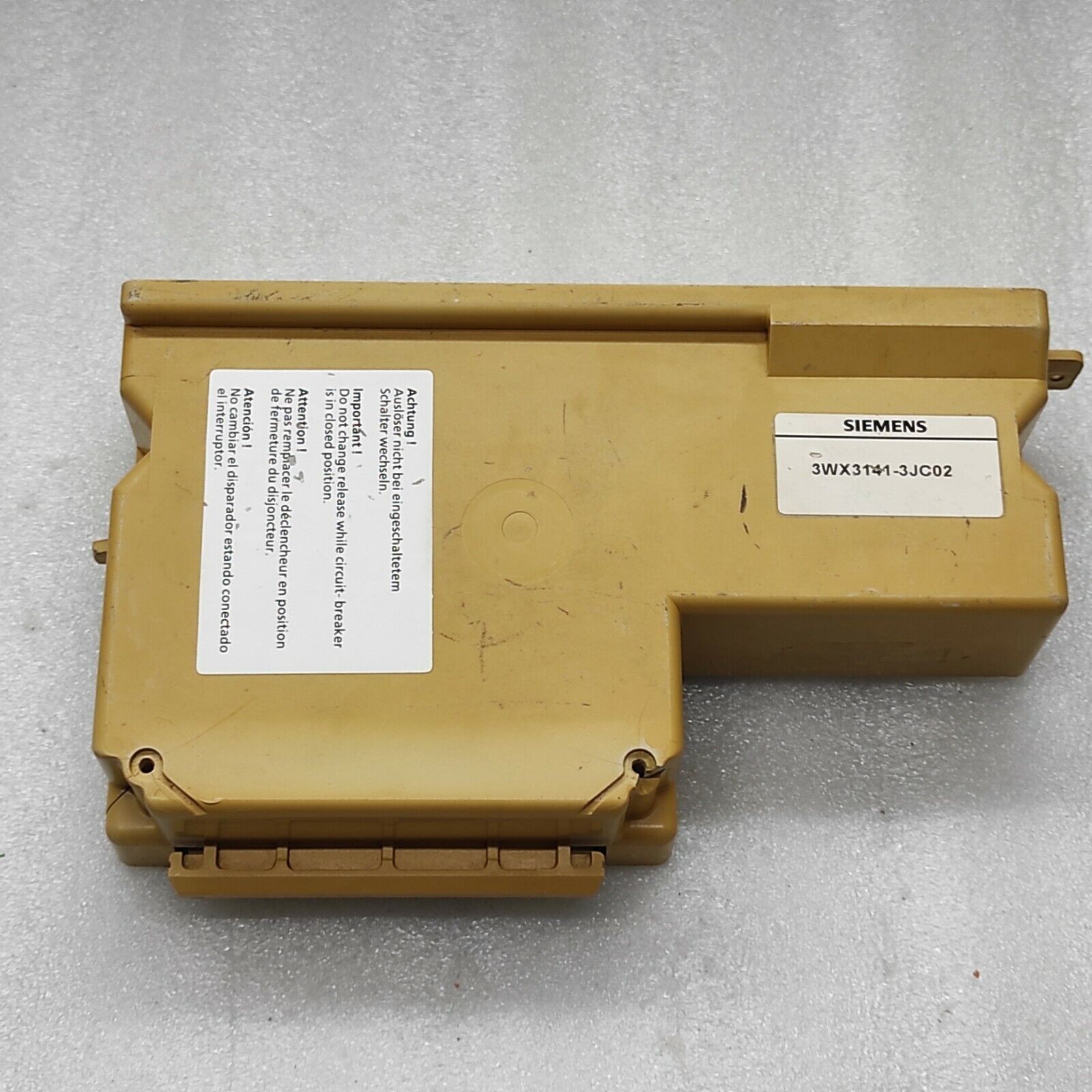 SIEMENS 3WX3141-3JC02 OVERCURRENT RELEASE TRIP UNIT WITH GROUND FAULT