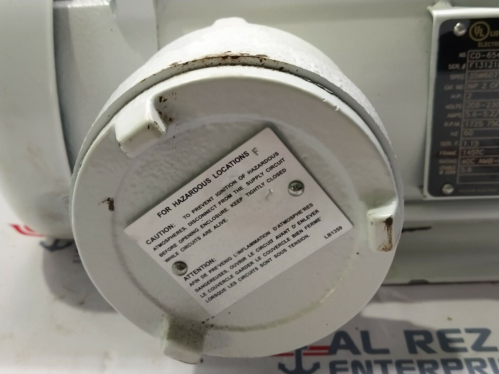 BALDOR CD-65406 ELECTRIC MOTOR 35W607T866G1 98139 2HP 460V