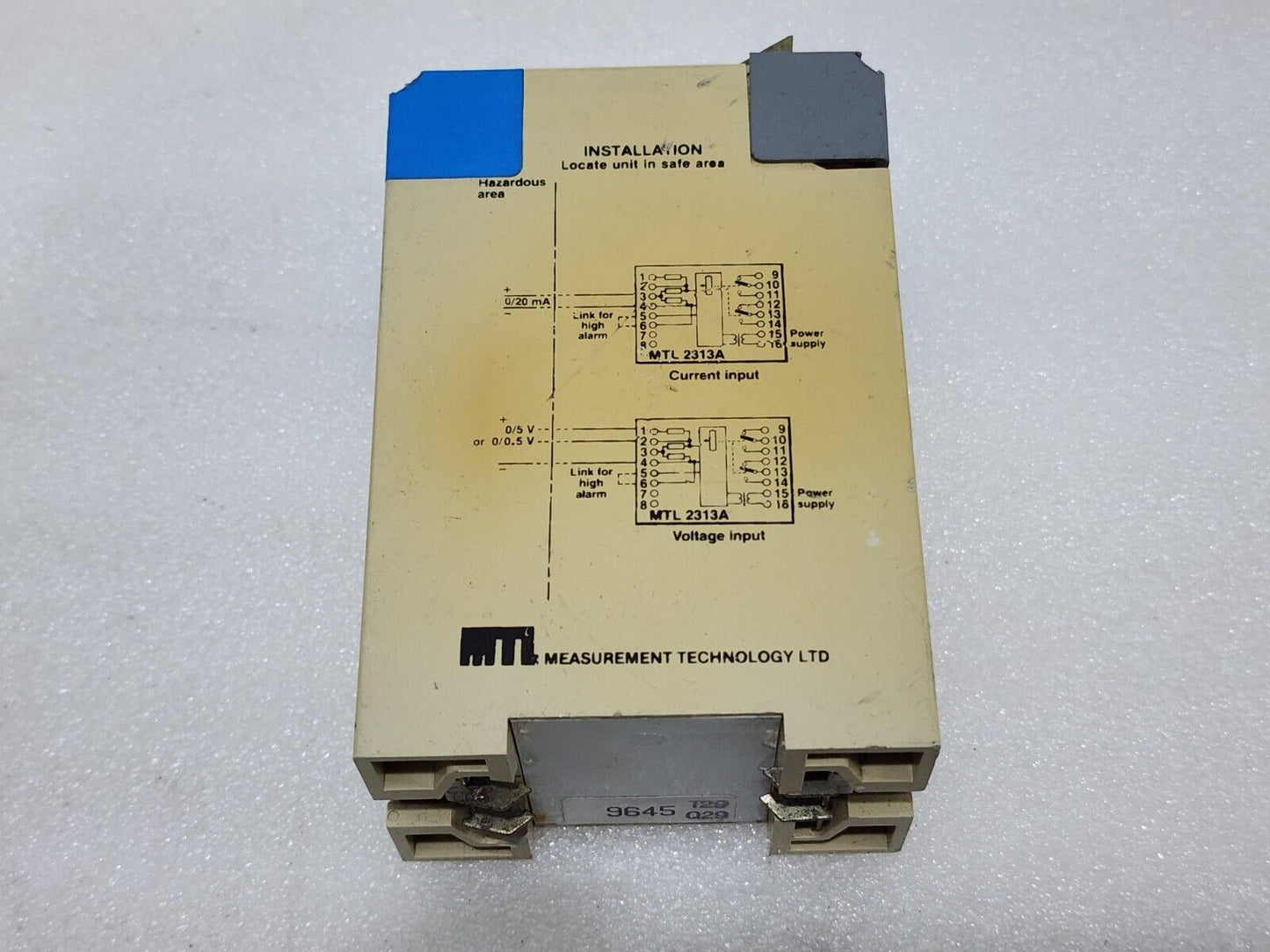 MEASUREMENT TECHNOLOGY MTL2313A GENERAL PURPOSE TRIP AMPLIFIER 24VDC