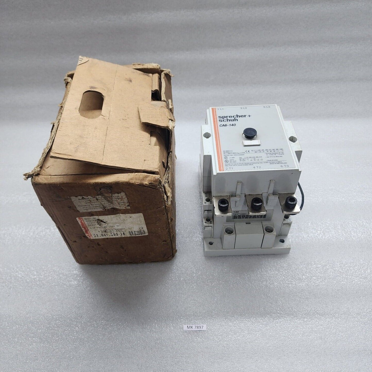 SPRECHER + SCHUH CA6-140 3-POLE CONTACTOR 140A COIL VOLTAGE 110VDC