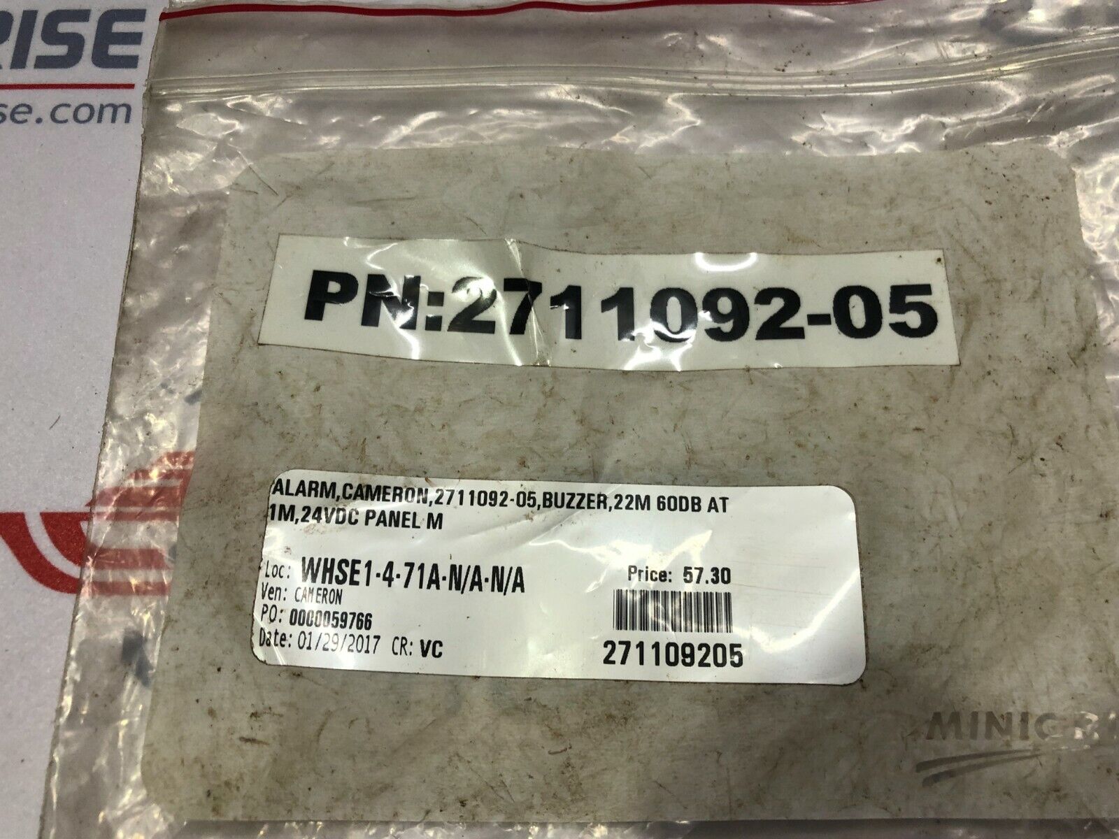 KOREA AUTO CONTROLS 2711092-05 BUZZER ALARM 12-24V AC/DC