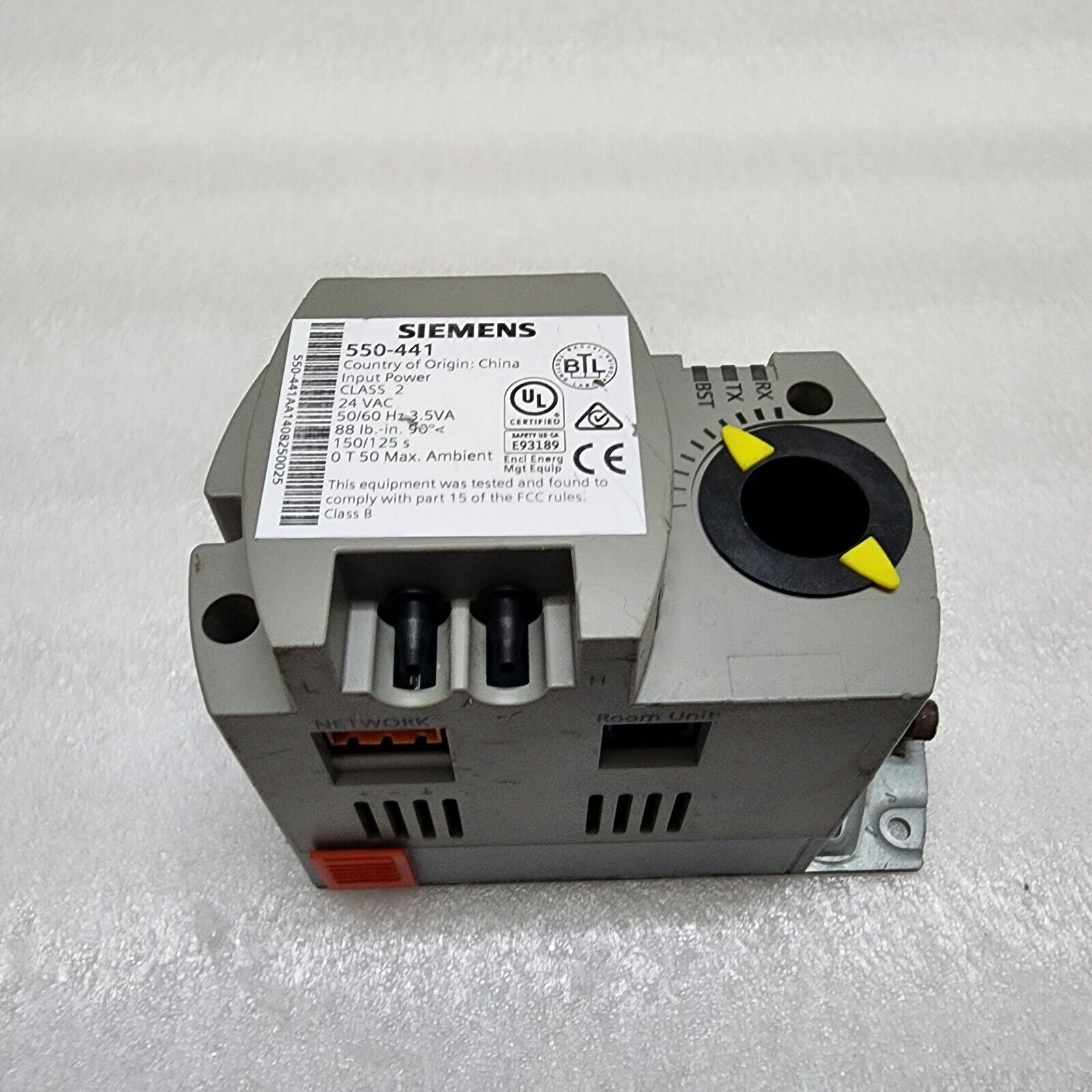 SIEMENS 550-441 BACNET ATEC ACTUATING TERMINAL EQUIPMENT 24V