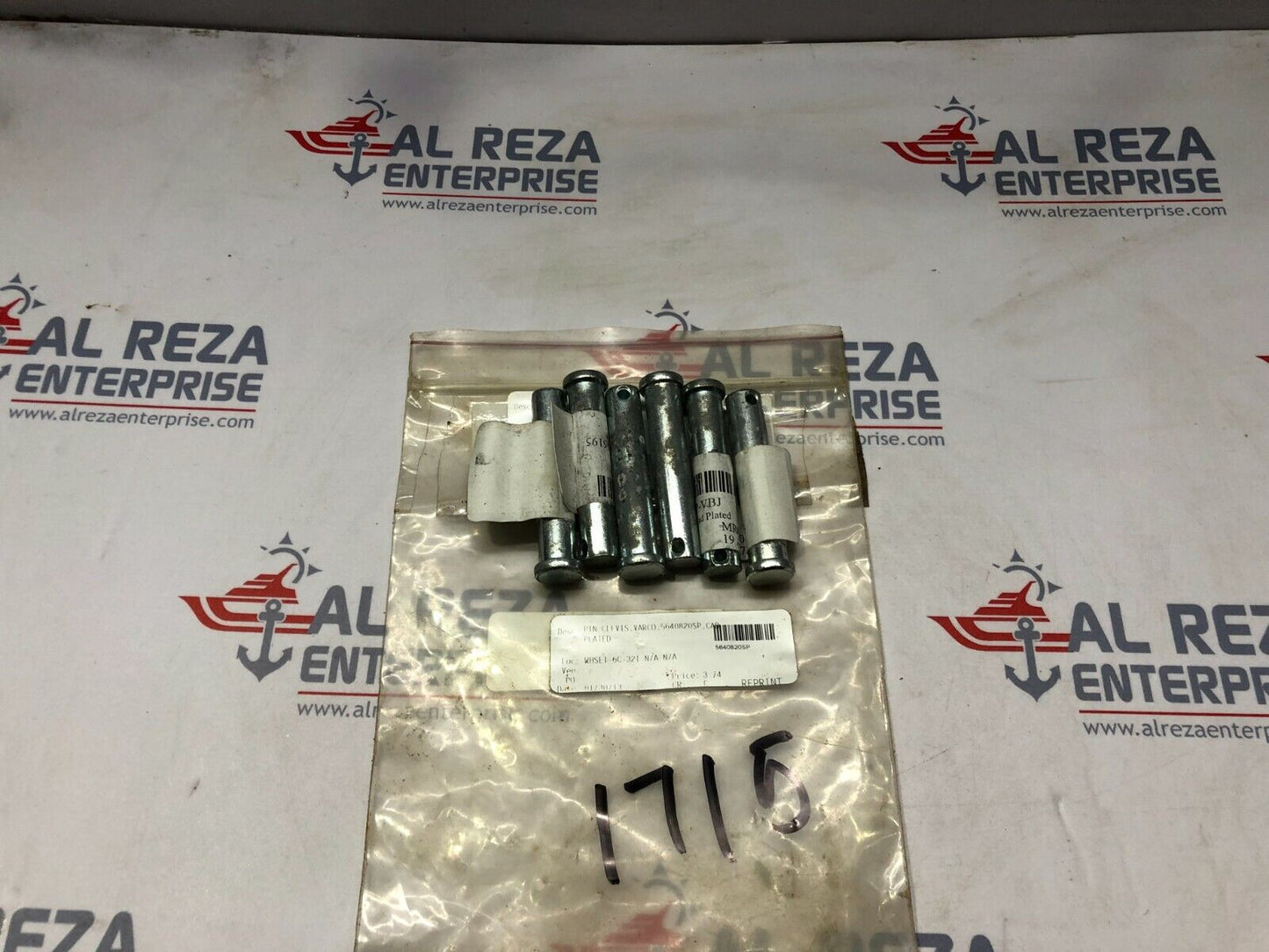 VARCO 56408-20-SP PIN CLEVIS CAD PLT LOT OF 6 UNIT