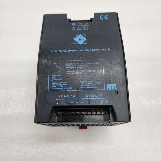 MTL INSTRUMENT 8000 SYSTEM AND FIELD POWER SUPPLY 8913-PS-AC WITHOUT CONNECTOR
