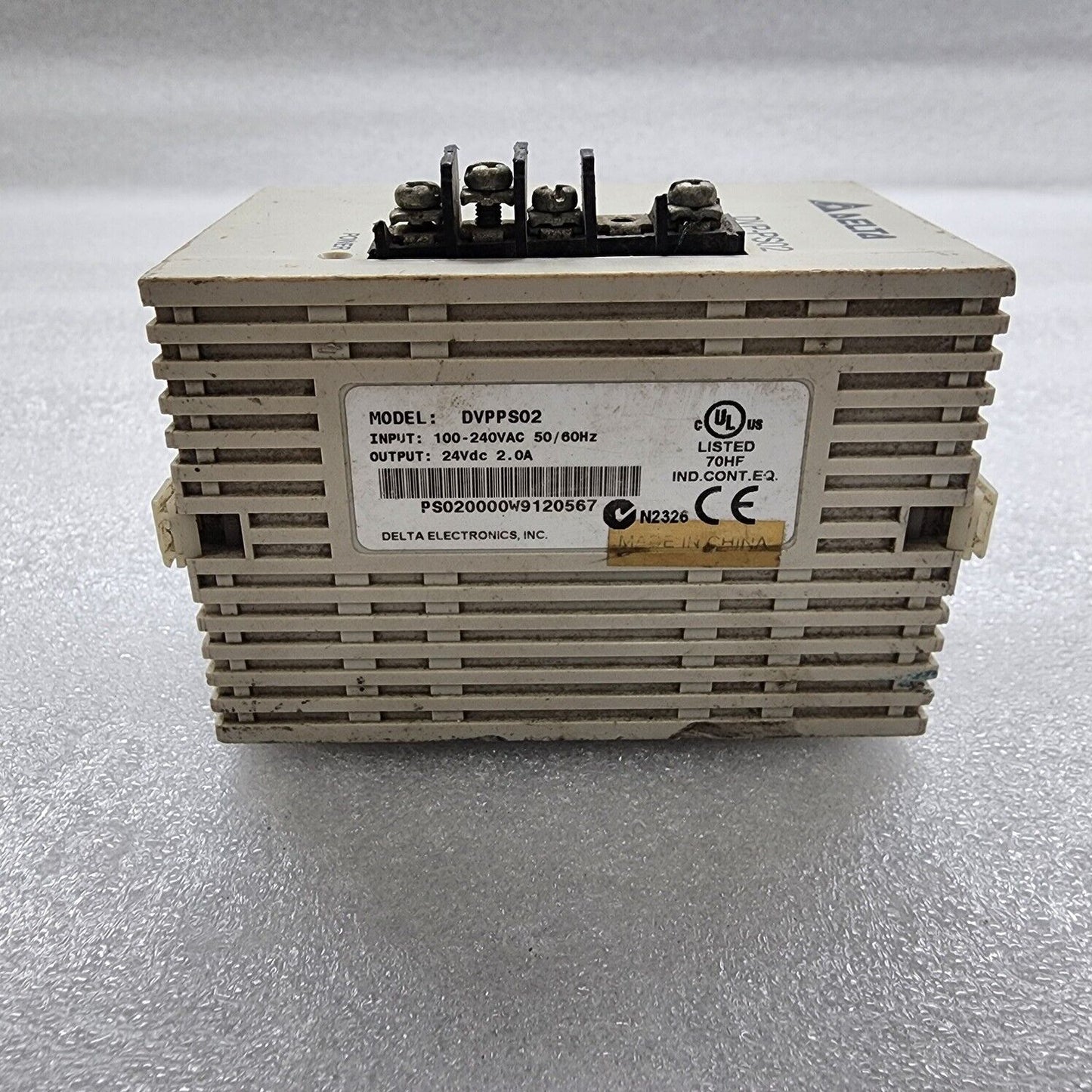 DELTA DVPPS02 PLC POWER SUPPLY MODULE 100-240V