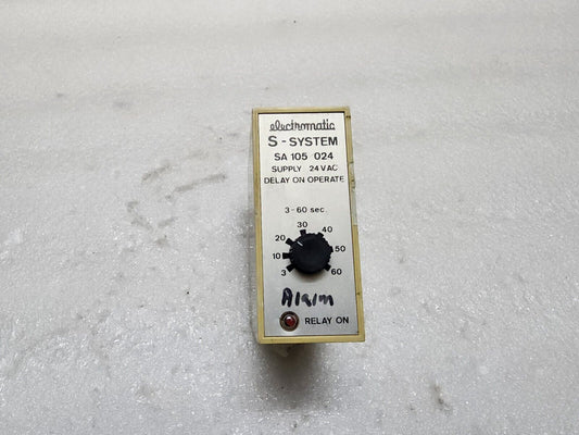 ELECTROMATIC S-SYSTEM SA105024 DELAY ON OPERATE 24VAC