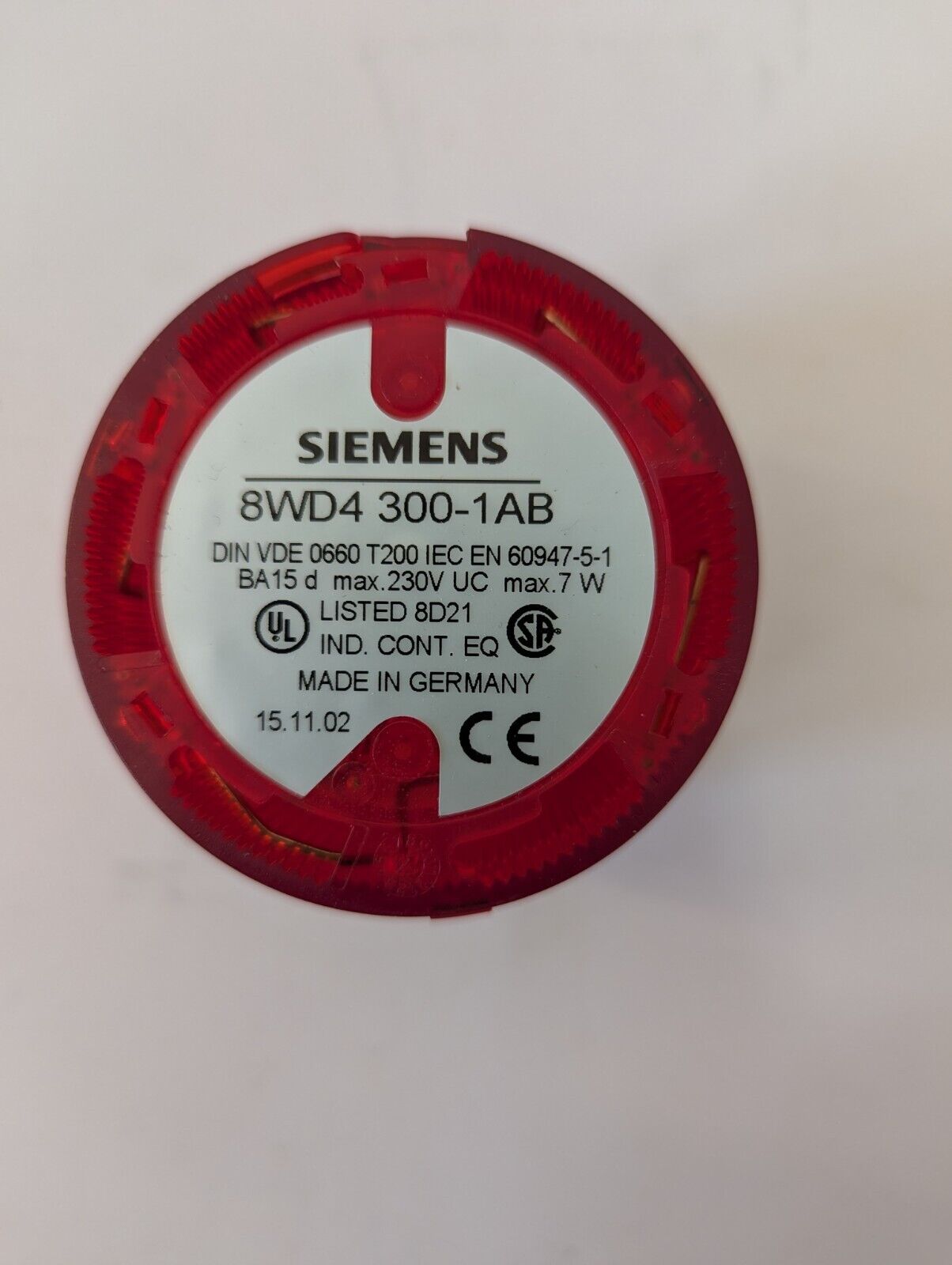 Siemens 8WD4 300-1AB Red Light