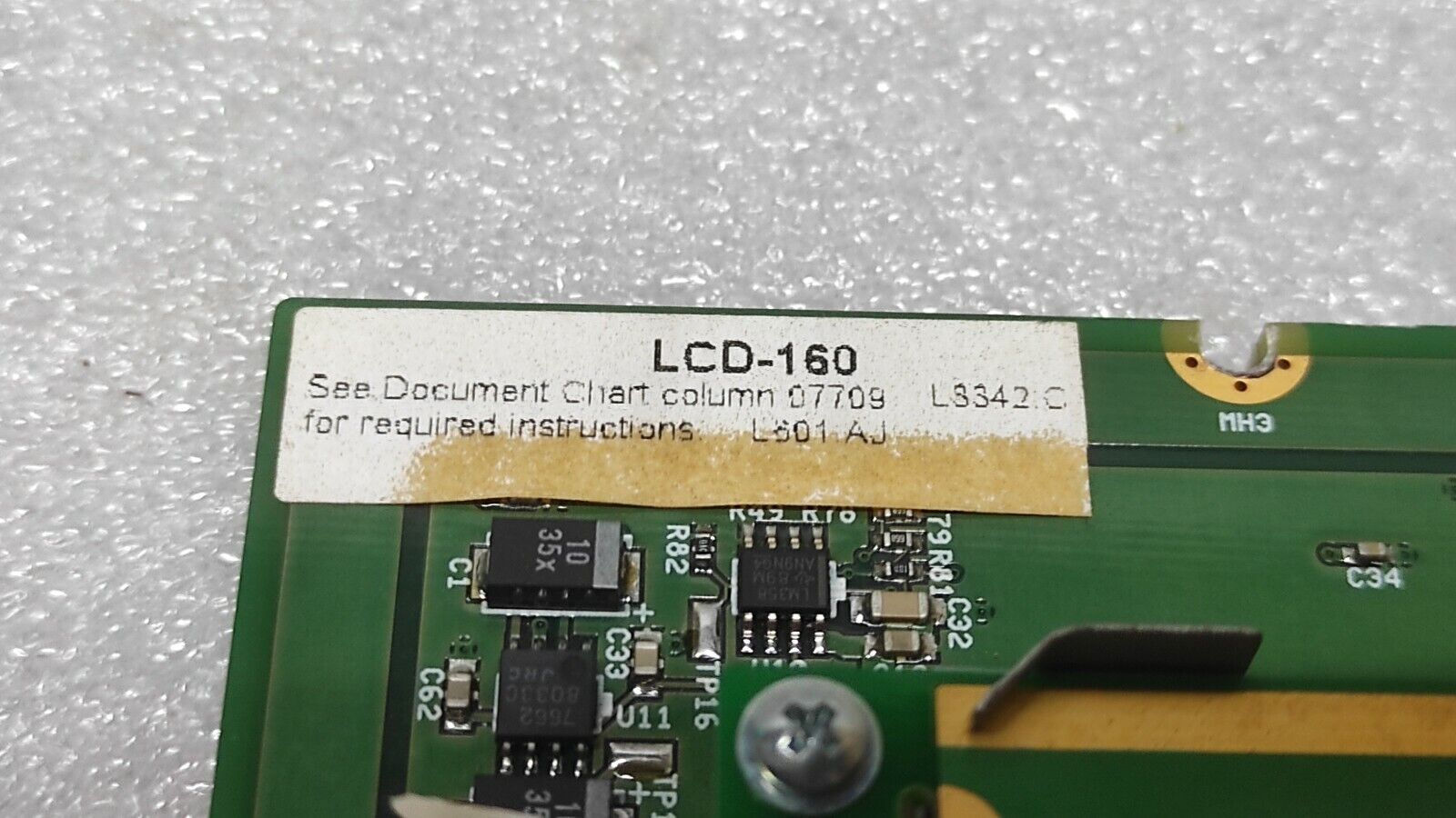 NOTIFIER LCD-160 PCA S635 FIRE ALARM LCD ANNUNCIATOR DISPLAY