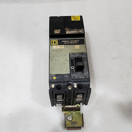 SQUARE D FA24015AB FA/LA MOLDED CASE CIRCUIT BREAKER 15A