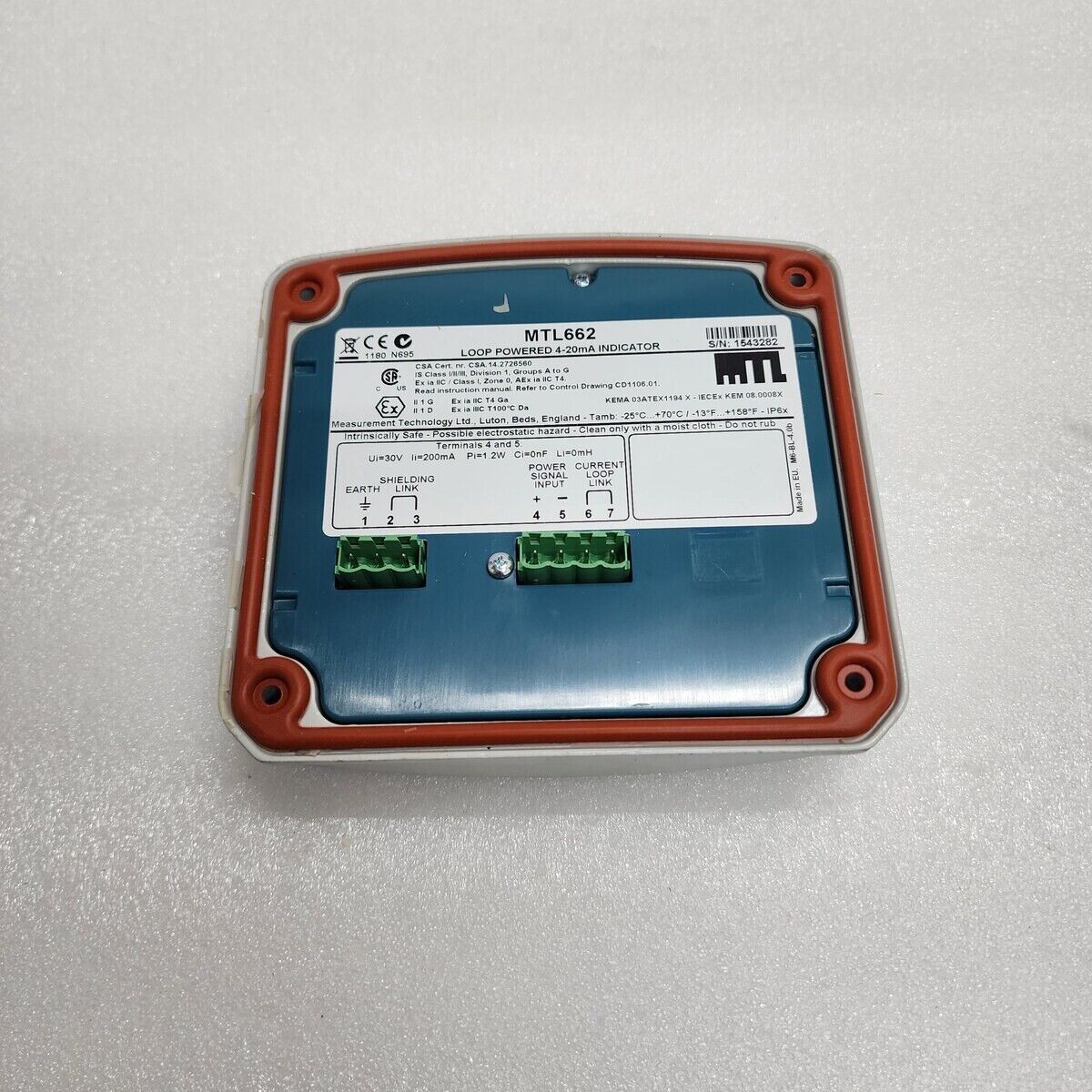 MEASUREMENT TECHNOLOGY MTL662 LOOP POWERED INDICATOR