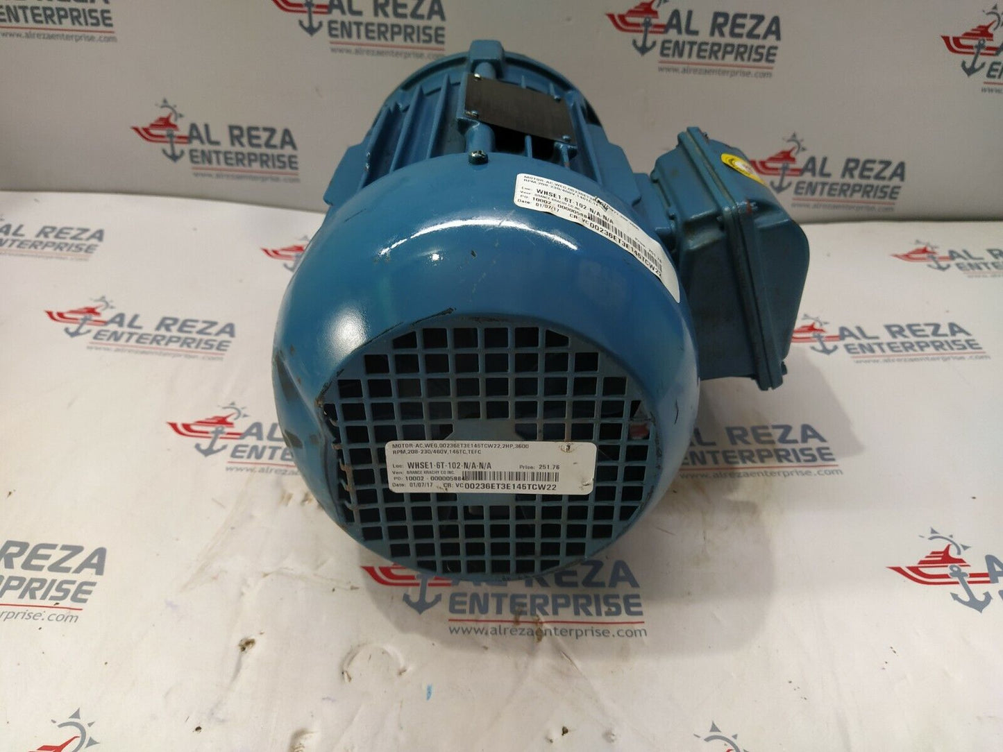 WEG 00236ET3E145TC-W22 INVERTER DUTY MOTOR 3-HP 3475-RPM 208-230/460V