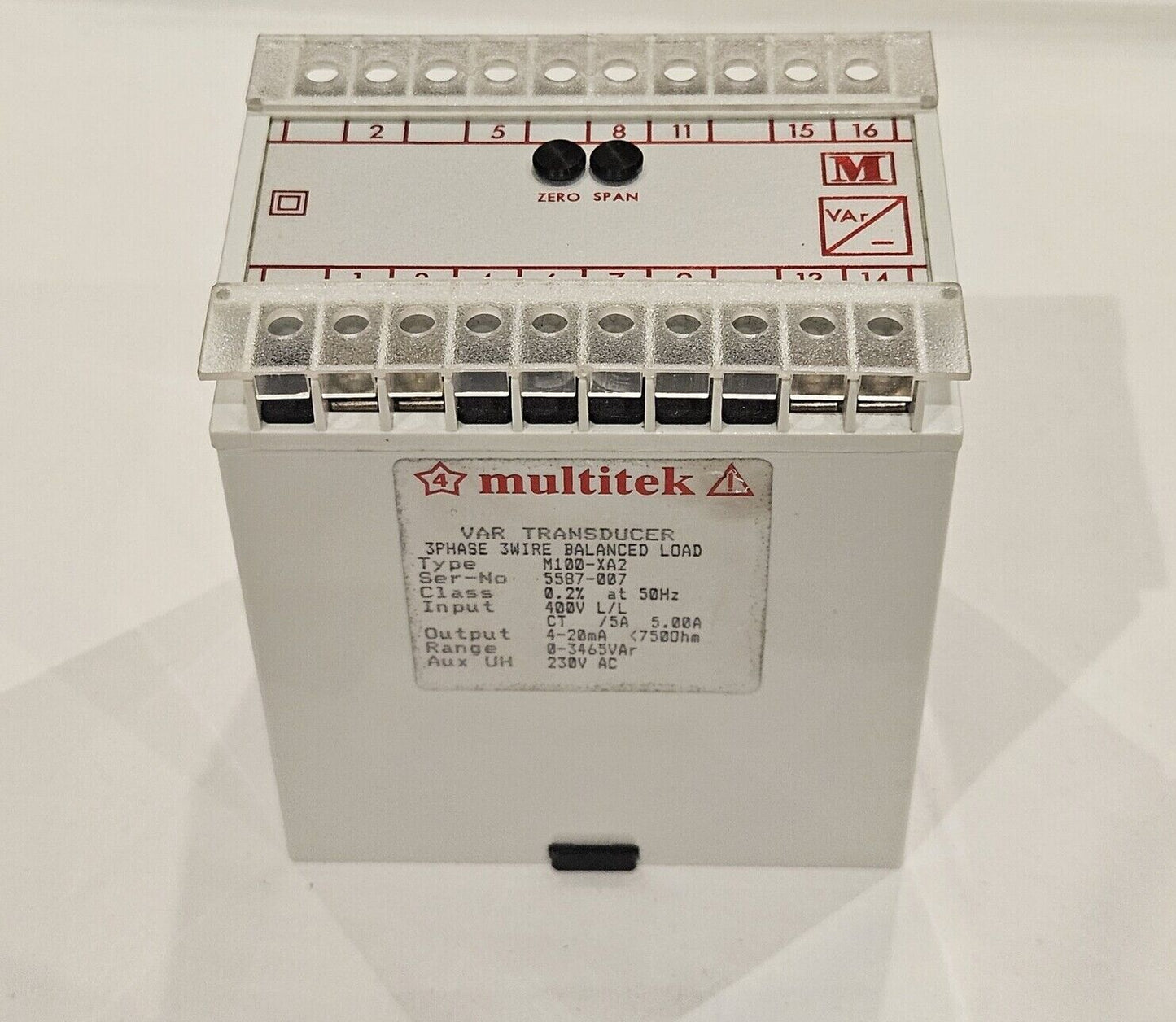 MULTITEK M100-XA2 VAR TRANSDUCER 230VAC
