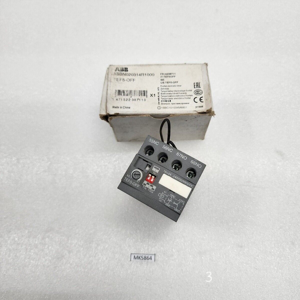 ABB TEF5-OFF ELECTRONIC TIMER 1SBN020314R1000 24-240V AC/DC