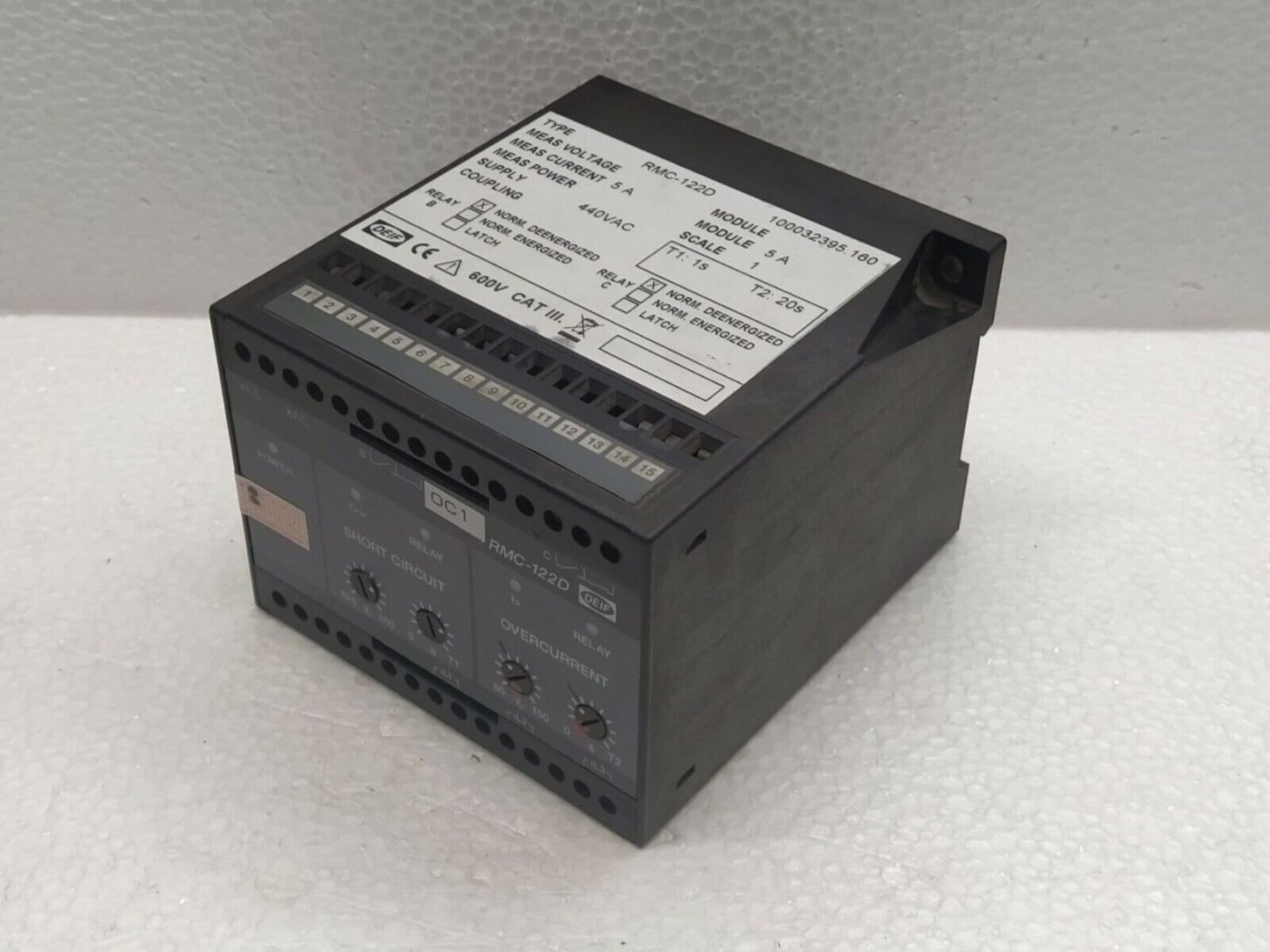 DEIF RMC-122D Current Short Circuit Relay 100032395.160 RMC122D