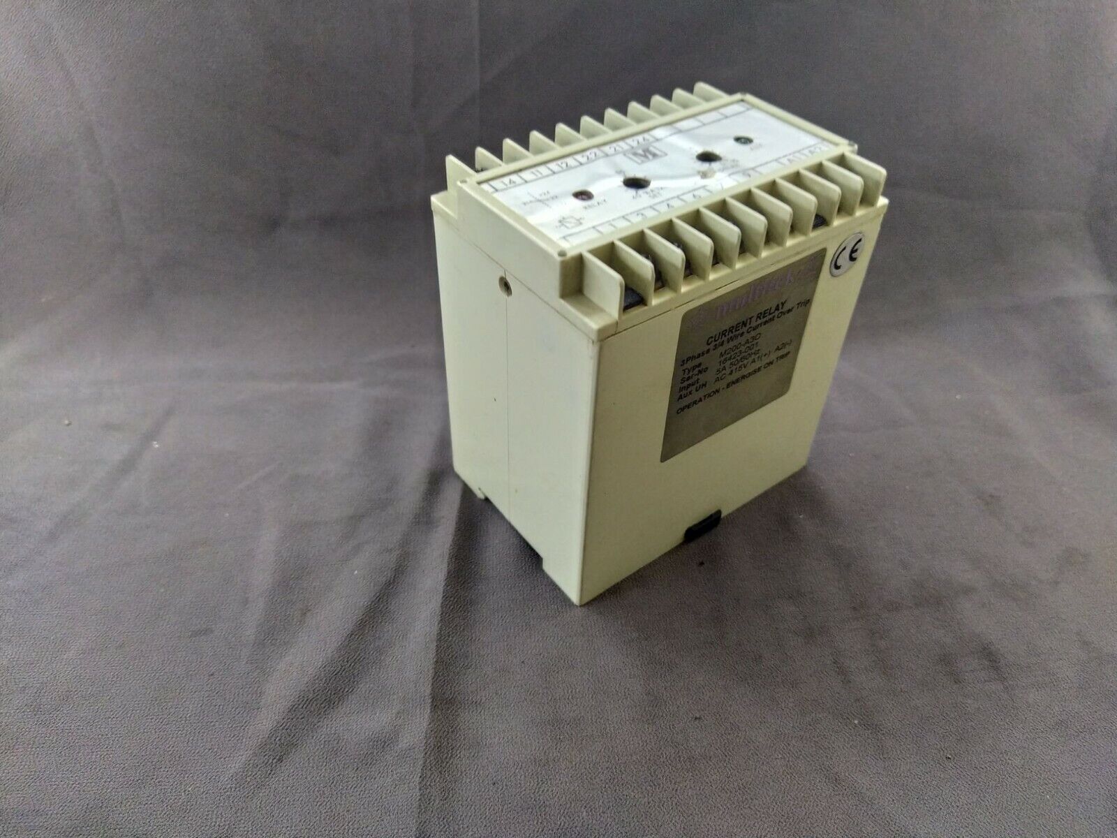 Multitek M200-A3O Current Relay 415V AC 3 PH Current Over Trip
