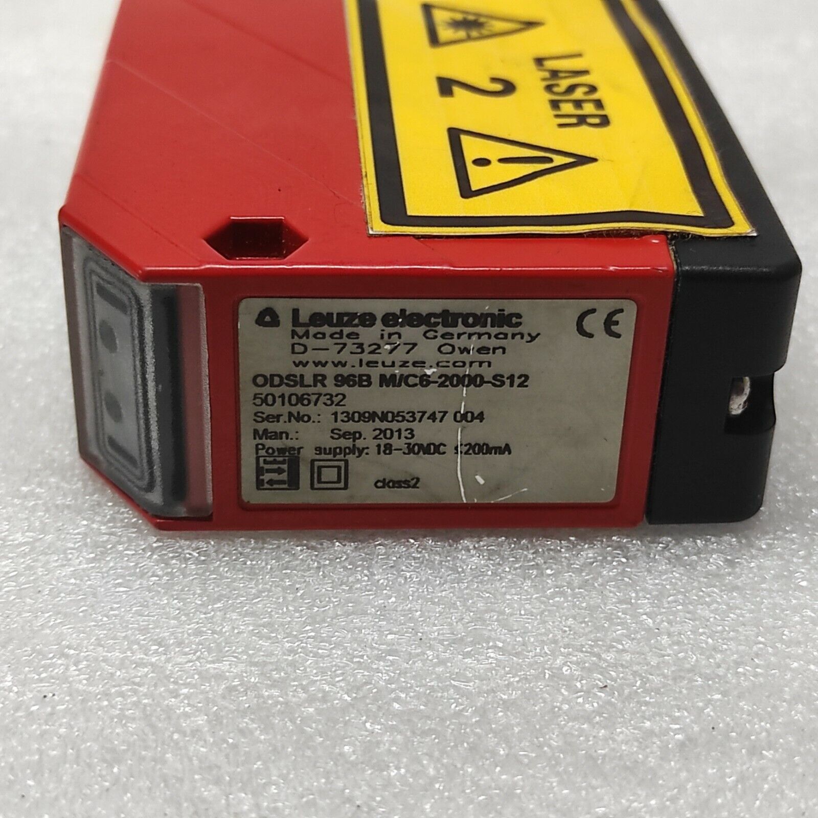 LEUZE ELECTRONIC ODSLR 96B M/C6-2000-S12 OPTICAL DISTANCE SENSOR 50106732 18-30V