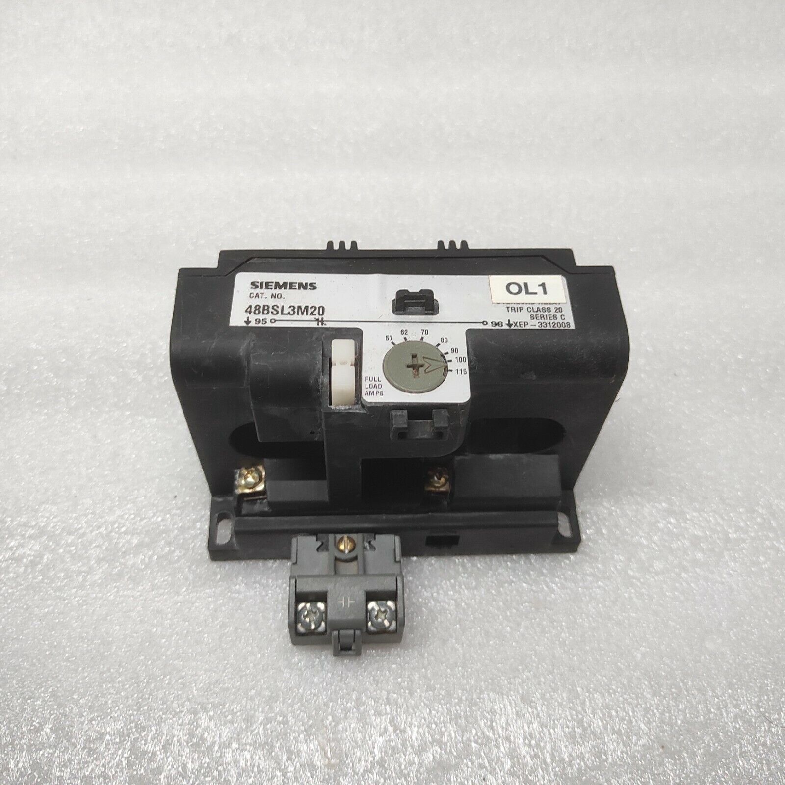 SIEMENS 48BSL3M20 THERMAL OVERLOAD RELAY 57-115A