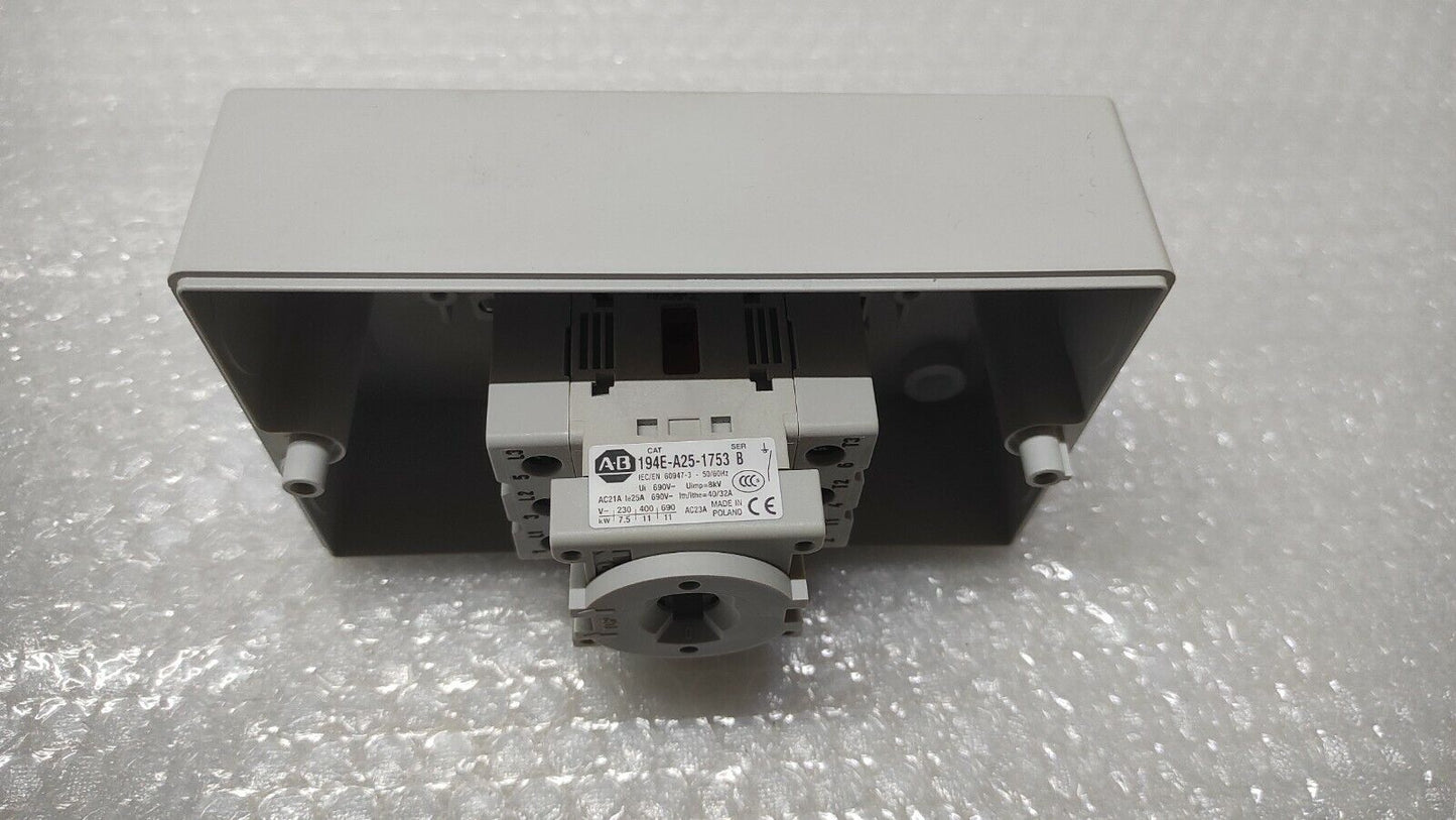 ALLEN BRADLEY 194E-Y25M-1753-6G-PD SWITCH DISCONNECTOR 194E-A25-1753