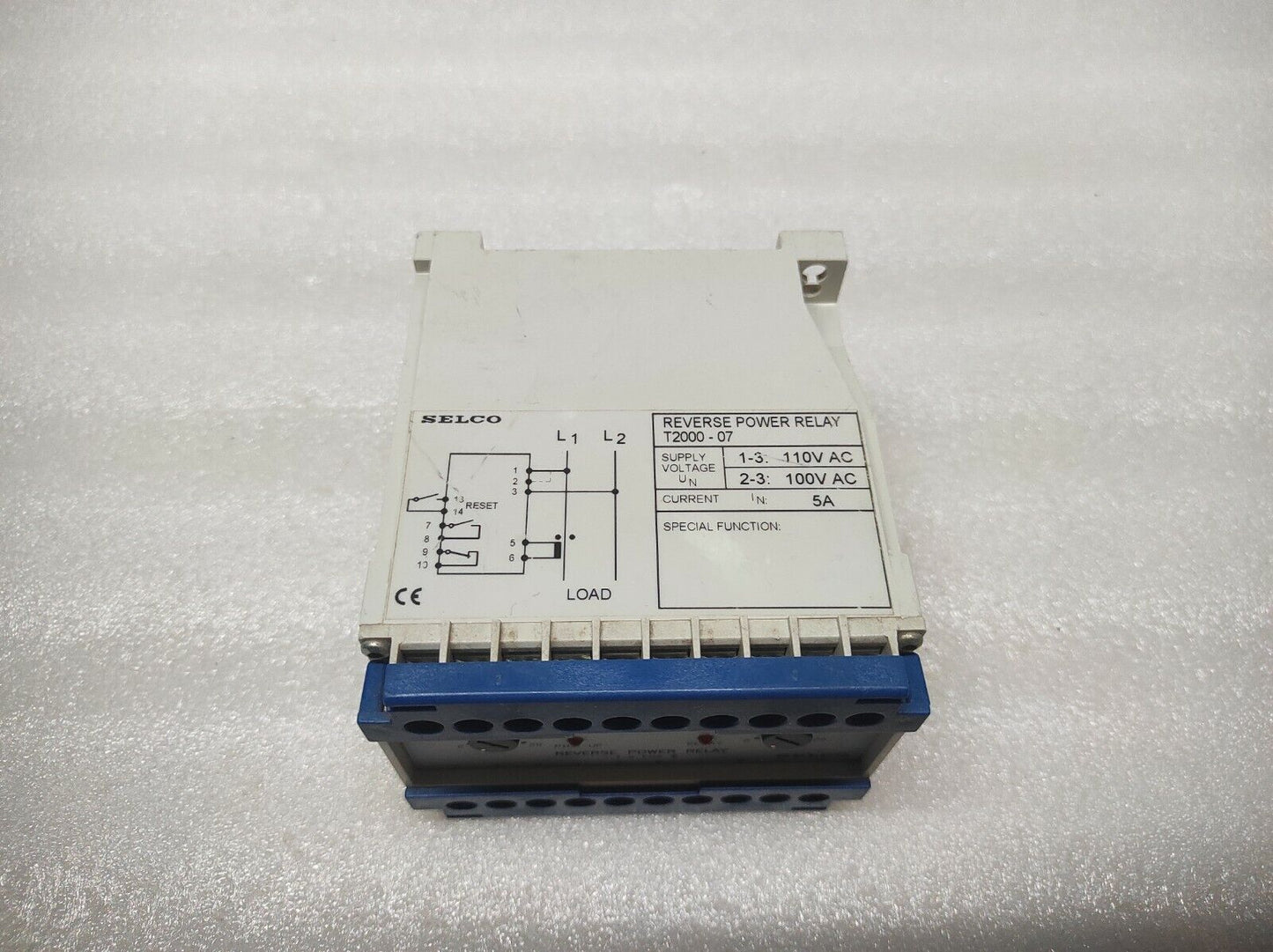 Selco T2000 Reverse Power Relay T2000-07 110 VAC