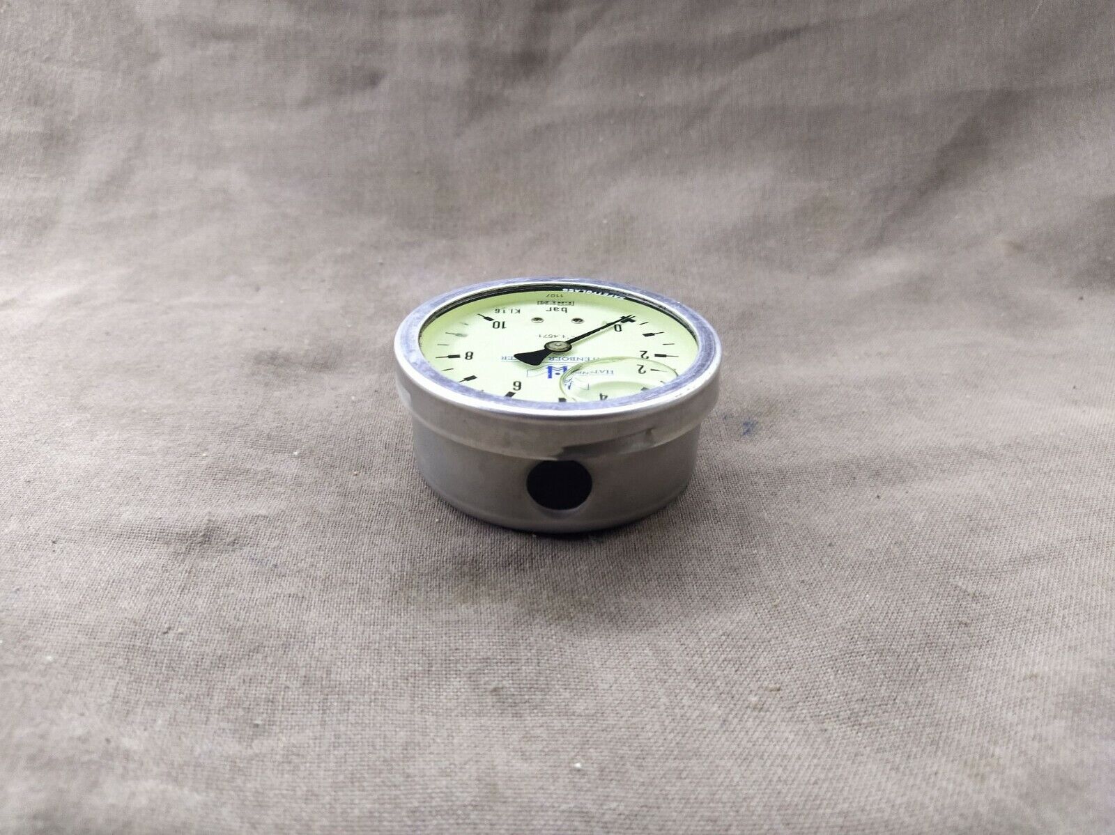 Hatenboer Water ENFM  C 1.4571 Pressure Gauge 10 BAR KI. 1.6