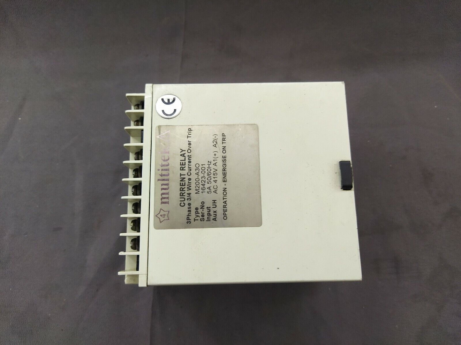 Multitek M200-A3O Current Relay 415V AC 3 PH Current Over Trip