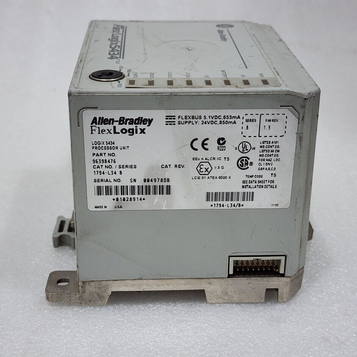 ALLEN BRADLEY 1794-L34 SER B LOGIX 5434 ORICESSOR UNIT 96398476