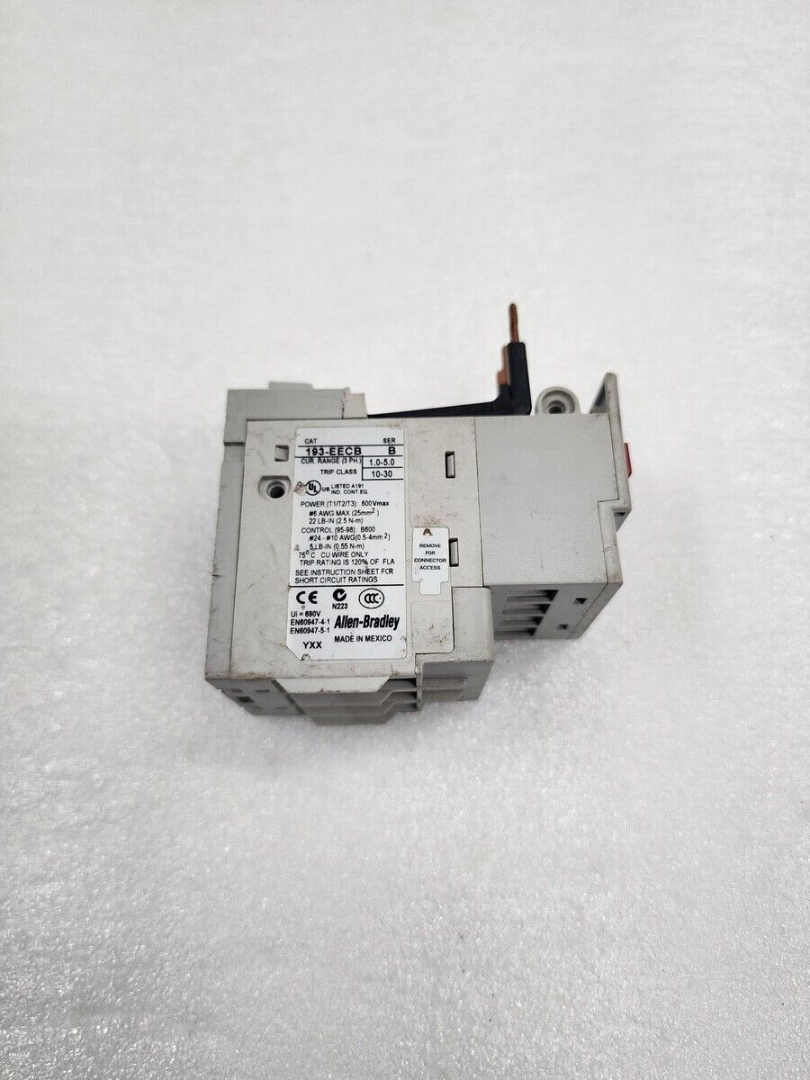 ALLEN BRADLEY E1 PLUS CAT 193-EECB SER B OVERLOAD RELAY 1-5A