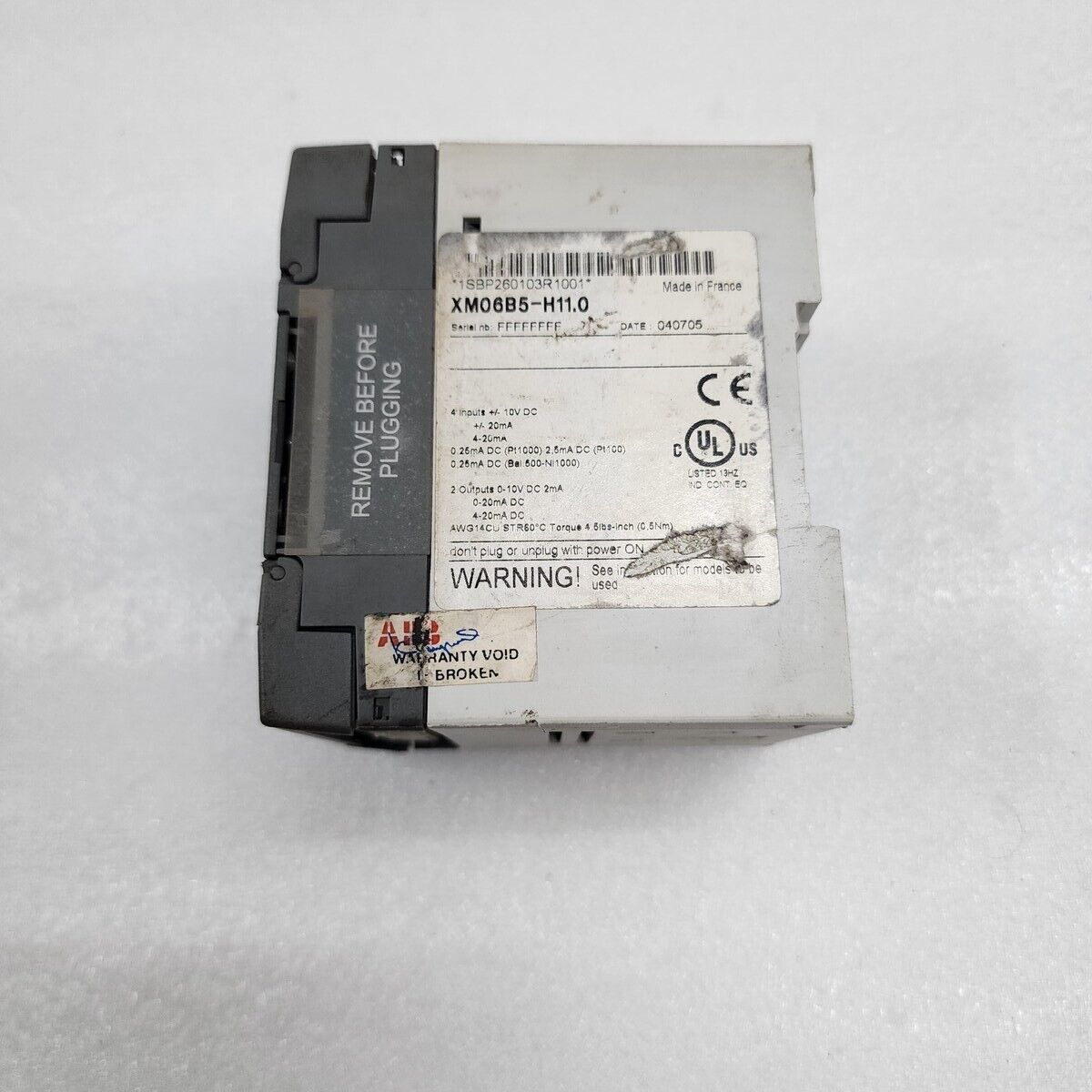 ABB XM06B5-H11.0 ADVANT OCS ANALOG INPUT OUTPUT EXTENSION MODULE