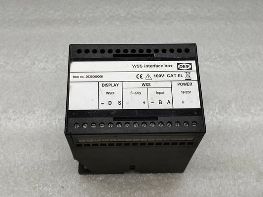 DEIF 2035000006 WSS INTERFACE BOX 18-32V