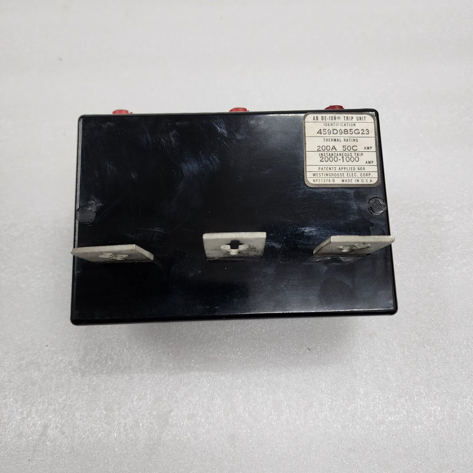 WESTINGHOUSE KA3200TV AB BREAKER TRIP UNIT 200A 459D985G23 3-POLES 600VAC/250VDC