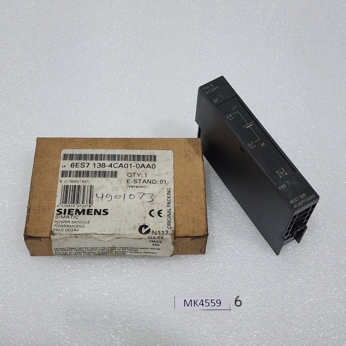 SIEMENS 6ES7 138-4CA01-0AA0 PM-E POWER SUPPLY INTERFACE LOT OF 2 UNIT