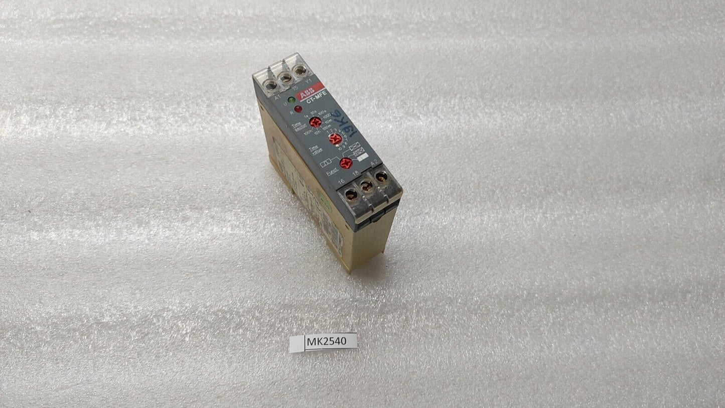 ABB CT-MFE TIME RELAY 1SVR550029R8100 24-240V AC/DC 0.05S-100H