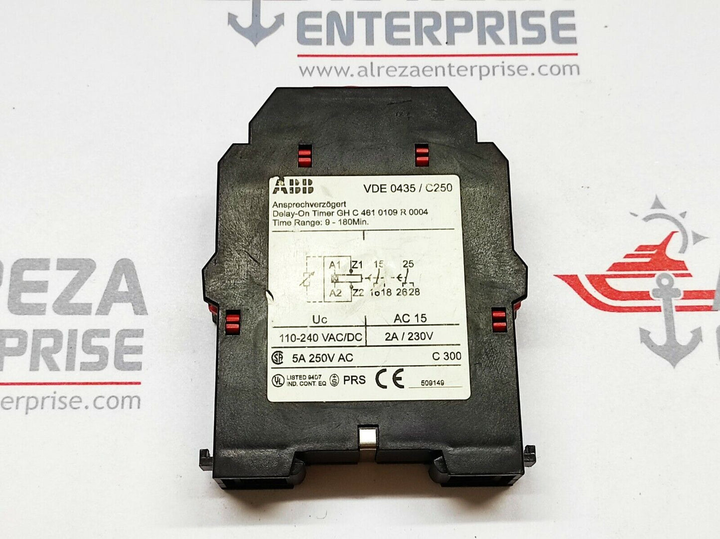 ABB VDC 0435/C250 DELAY ON TIMER GHC4610109R0004 110-240VAC/DC 9-180MIN