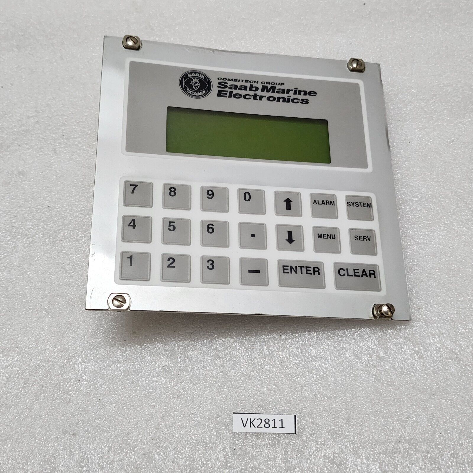 SAAB MARINE 9150065-532A BACKUP DISPLAY KEYBOARD DMC20481 OPTREX DMC2048I