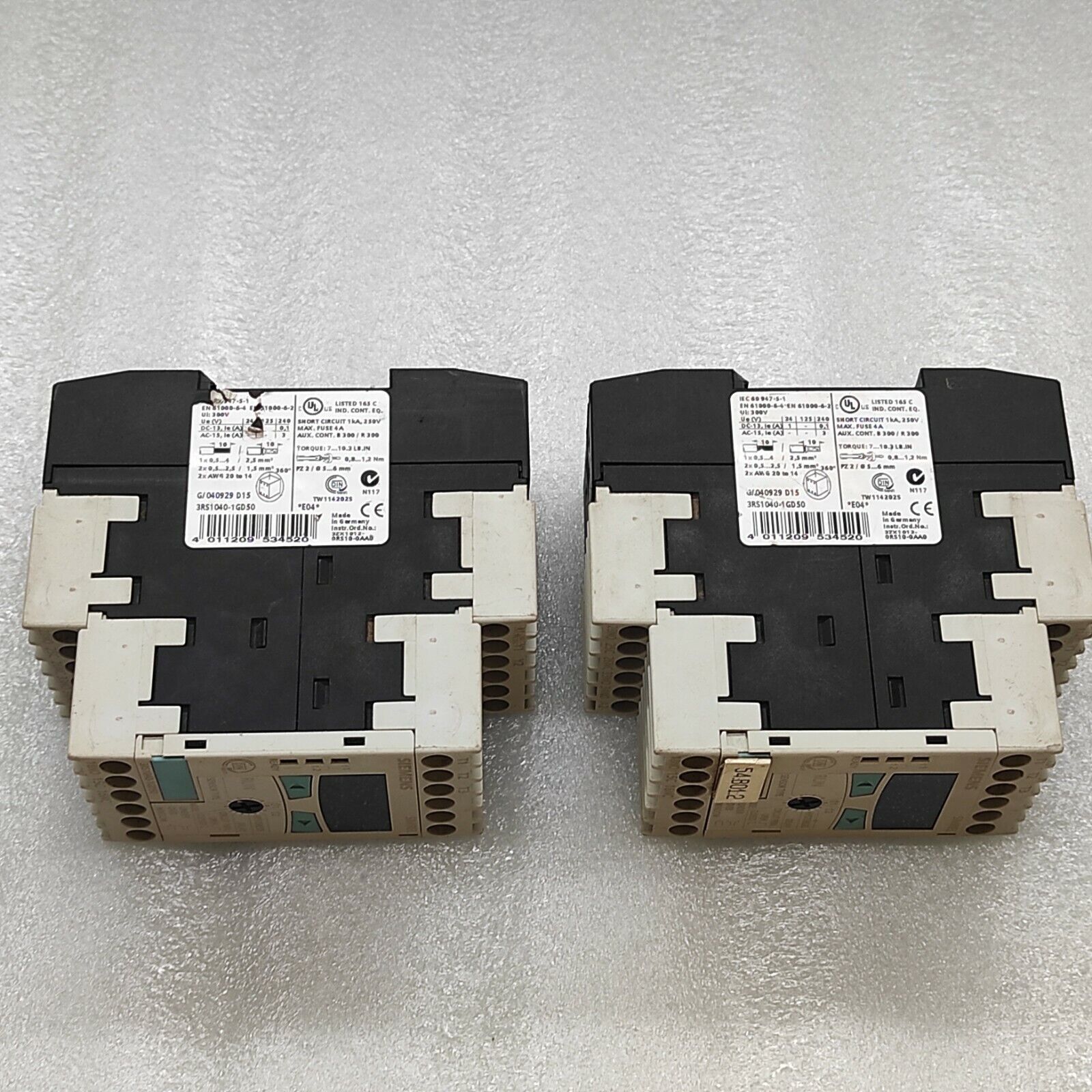 SIEMENS 3RS1040-1GD50 TEMPERATURE MONITORING RELAY 