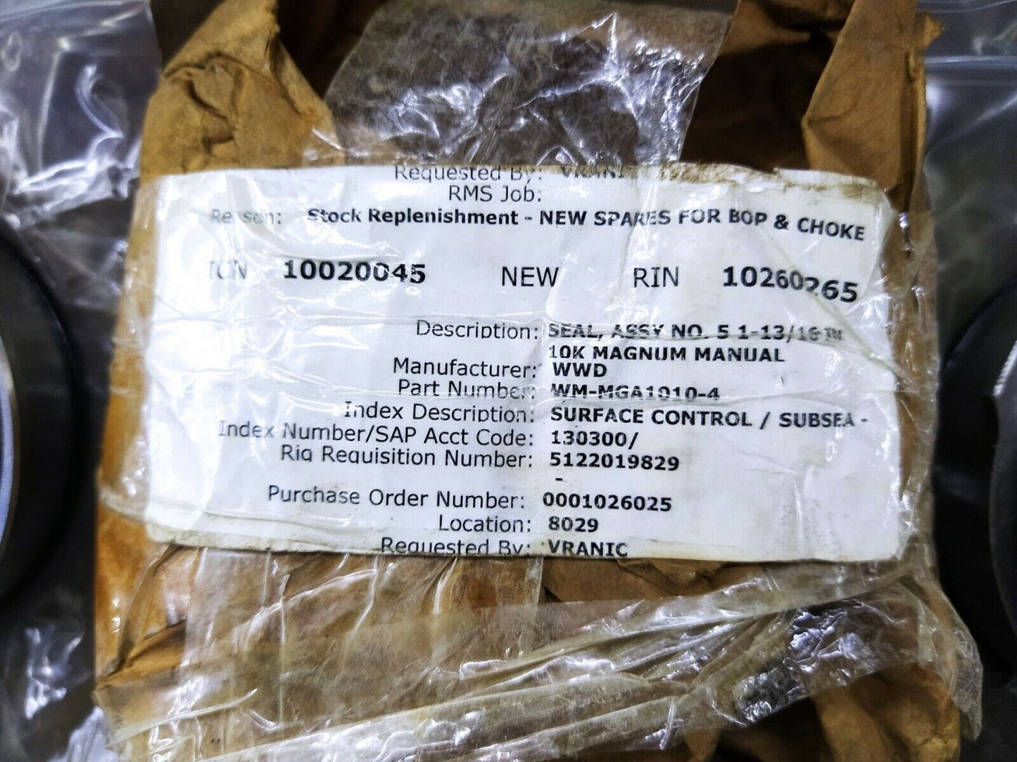 WWD EM-MGA1010-4 Mechanical Seal ASSY NO 5 1-13/16 IN 10K Magnum Manual Index 13